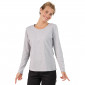 GRIS - Tee-shirt professionnel de travail à manches longues femme auxiliaire de vie infirmier aide a domicile médical