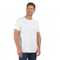 BLANC - Tee-shirt professionnel de travail à manches courtes homme aide a domicile médical auxiliaire de vie infirmier