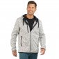 GRIS - Veste à capuche zippée chinée professionnelle de travail à manches longues homme auxiliaire de vie infirmier aide a domic