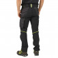NOIR/FLUO - Pantalon de travail professionnel homme manutention chantier logistique artisan