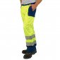 JAUNE/MARINE - Pantalon haute visibilité professionnel de travail homme logistique chantier transport artisan