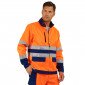 ORANGE/MARINE - Blouson professionnel de travail homme artisan transport chantier manutention