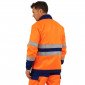 ORANGE/MARINE - Blouson professionnel de travail homme artisan transport chantier manutention