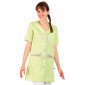 ANIS/PAPILLONS - Blouse professionnelle de travail blanche à manches courtes femme entretien auxiliaire de vie menage aide a dom