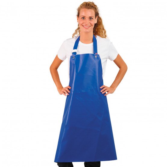 BLEU - Tablier plastique PVC pour femme de cuisine professionnel blanc en PVC femme cuisine menage serveur entretien