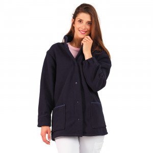 MARINE - Veste polaire professionnelle de travail à manches longues femme entretien auxiliaire de vie menage aide a domicile