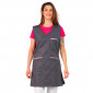 ARDOISE/FLEURS - Chasuble tablier blouse professionnel femme entretien auxiliaire de vie menage aide a domicile
