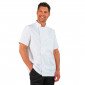 BLANC - Veste de cuisine manches courtes professionnelle de travail à manches courtes mixte restauration hôtel restaurant serveu