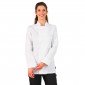 BLANC - Veste de cuisine manches longues professionnelle de travail à manches longues mixte serveur restaurant restauration hôte