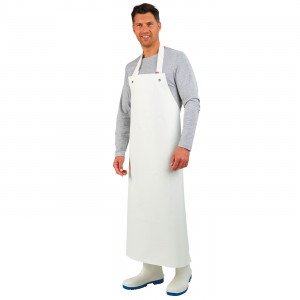 BLANC - Tablier en plastique PVC de cuisine professionnel blanc en PVC homme serveur hôtel cuisine restauration