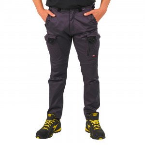 GRIS/NOIR - Pantalon de travail professionnel homme artisan manutention chantier logistique