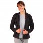 NOIR - Veste polaire professionnelle de travail à manches longues femme médical auxiliaire de vie infirmier aide a domicile