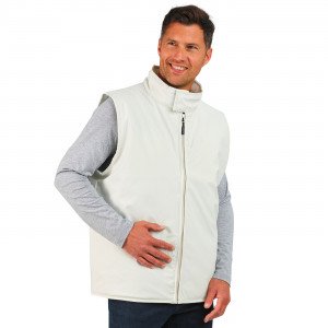 BLANC - Gilet de chambre froide professionnel de travail sans manches mixte cuisine restauration serveur hôtel