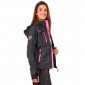 GRIS/ROSE - Softshell professionnelle de travail femme manutention chantier logistique artisan