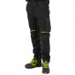 NOIR/FLUO - Pantalon de travail professionnel homme manutention chantier logistique artisan