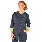 ARDOISE/ANIS - Veste de cuisine manches longues professionnelle de travail à manches longues femme restauration serveur restaura