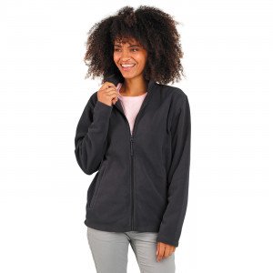 NOIR - Veste polaire professionnelle de travail à manches longues mixte auxiliaire de vie médical aide a domicile infirmier