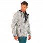 GRIS - Veste à capuche zippée chinée professionnelle de travail à manches longues homme auxiliaire de vie infirmier aide a domic