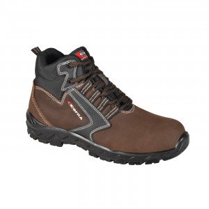 MARRON - Chaussure haute de sécurité S3 professionnelle de travail EN ISO 20345 S3 homme école artisan internat chantier