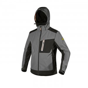 GRIS/NOIR - Softshell professionnelle de travail homme chantier transport artisan manutention