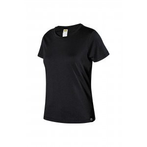 MARINE - Tee-shirt professionnel de travail à manches courtes BIO 100% coton femme artisan auxiliaire de vie chantier aide a dom