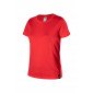 ROUGE - Tee-shirt professionnel de travail à manches courtes BIO 100% coton femme chantier auxiliaire de vie artisan aide a domi