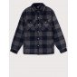 BLEU/NOIR - Chemise professionnelle de travail homme artisan transport chantier logistique