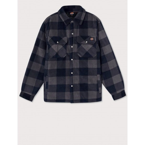 BLEU/NOIR - Chemise professionnelle de travail homme artisan transport chantier logistique