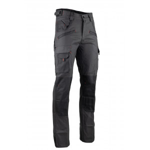 GRIS/NOIR - Pantalon de travail professionnel homme transport chantier logistique artisan