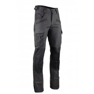 GRIS/NOIR - Pantalon de travail professionnel homme logistique artisan transport chantier