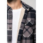 GRIS/MARINE - Surchemise doublée sherpa professionnelle de travail 100% coton homme transport artisan manutention chantier