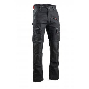 NOIR - Pantalon de travail professionnel homme chantier logistique artisan transport