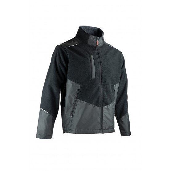 NOIR - Veste polaire professionnelle de travail homme manutention artisan logistique chantier