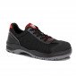 NOIR - Chaussure de sécurité S1P professionnelle de travail noire en cuir ISO EN 20345 S1P mixte transport chantier manutention 