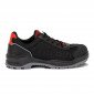 NOIR - Chaussure de sécurité S1P professionnelle de travail noire en cuir ISO EN 20345 S1P mixte transport chantier manutention 