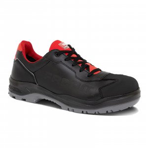 NOIR - Chaussure de sécurité S3 professionnelle de travail noire en cuir ISO EN 20345 S3 mixte chantier manutention artisan logi