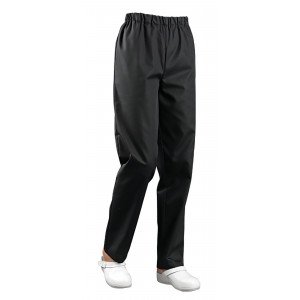 NOIR - Pantalon élastiqué professionnel de travail mixte cuisine infirmier serveur médical