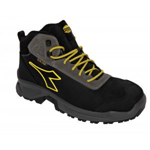 GRIS/BLEU - Chaussure haute de sécurité S3 professionnelle de travail noire en cuir EN ISO 20345 S3 mixte logistique chantier ma