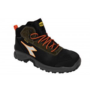 GRIS/BLEU - Chaussure haute de sécurité S3 professionnelle de travail noire en cuir EN ISO 20345 S3 mixte logistique chantier ma