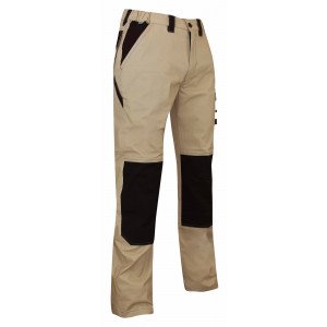 BEIGE - Pantalon de travail professionnel homme logistique chantier transport artisan