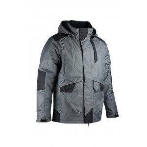GRIS - Parka professionnel de travail homme artisan logistique chantier manutention