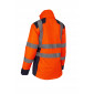 ORANGE/GRIS - Parka professionnel de travail femme logistique artisan manutention chantier