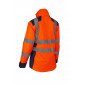 ORANGE/GRIS - Parka professionnel de travail femme manutention chantier transport artisan