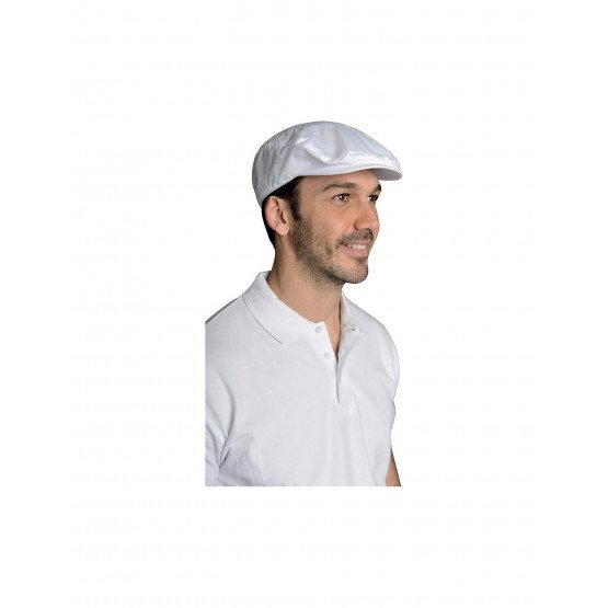 BLANC - Casquette de cuisine professionnelle de travail