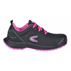 NOIR/FUCHSIA - Chaussure de sécurité S3L professionnelle de travail noire EN ISO 20345 S3L femme transport chantier logistique a