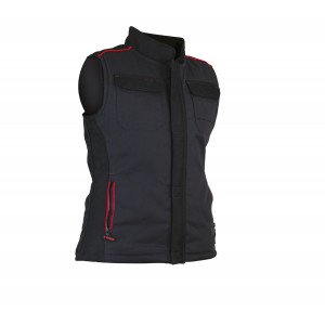 GRIS/NOIR - Gilet de travail professionnel femme logistique artisan manutention chantier