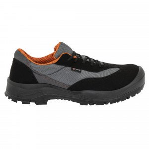 GRIS/ORANGE - Chaussure de sécurité S1PS professionnelle de travail EN ISO 20345 S1PS mixte chantier artisan