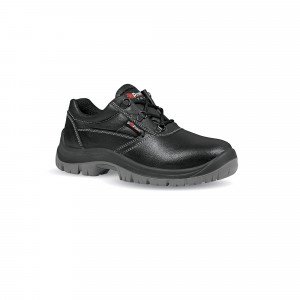 NOIR - Chaussure de sécurité S3 professionnelle de travail noire en cuir ISO EN 20345 S3 mixte manutention chantier logistique a