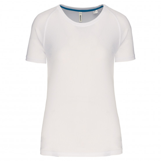 BLANC - Tee-shirt professionnel de travail à manches courtes femme aide a domicile médical auxiliaire de vie infirmier