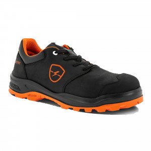 NOIR - Chaussure de sécurité SB professionnelle de travail noire en cuir EN ISO 20345 SB mixte manutention chantier transport ar